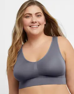 Hanes Just My Size Women's Pure Comfort Seamless Bralette (plus ) Bra Comfortable Fit Everyday Support Breathable Mj1263