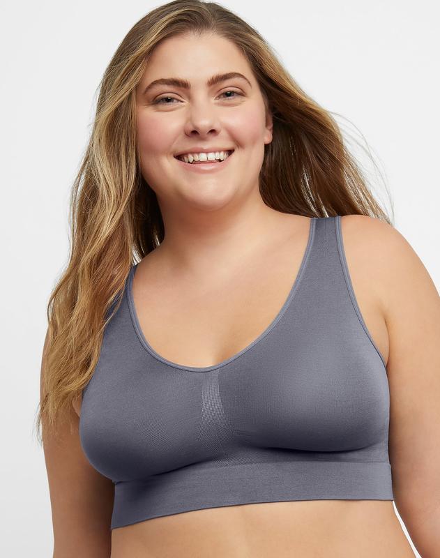 Hanes Just My Size Women's Pure Comfort Seamless Bralette (plus ) Bra Comfortable Fit Everyday Support Breathable Mj1263