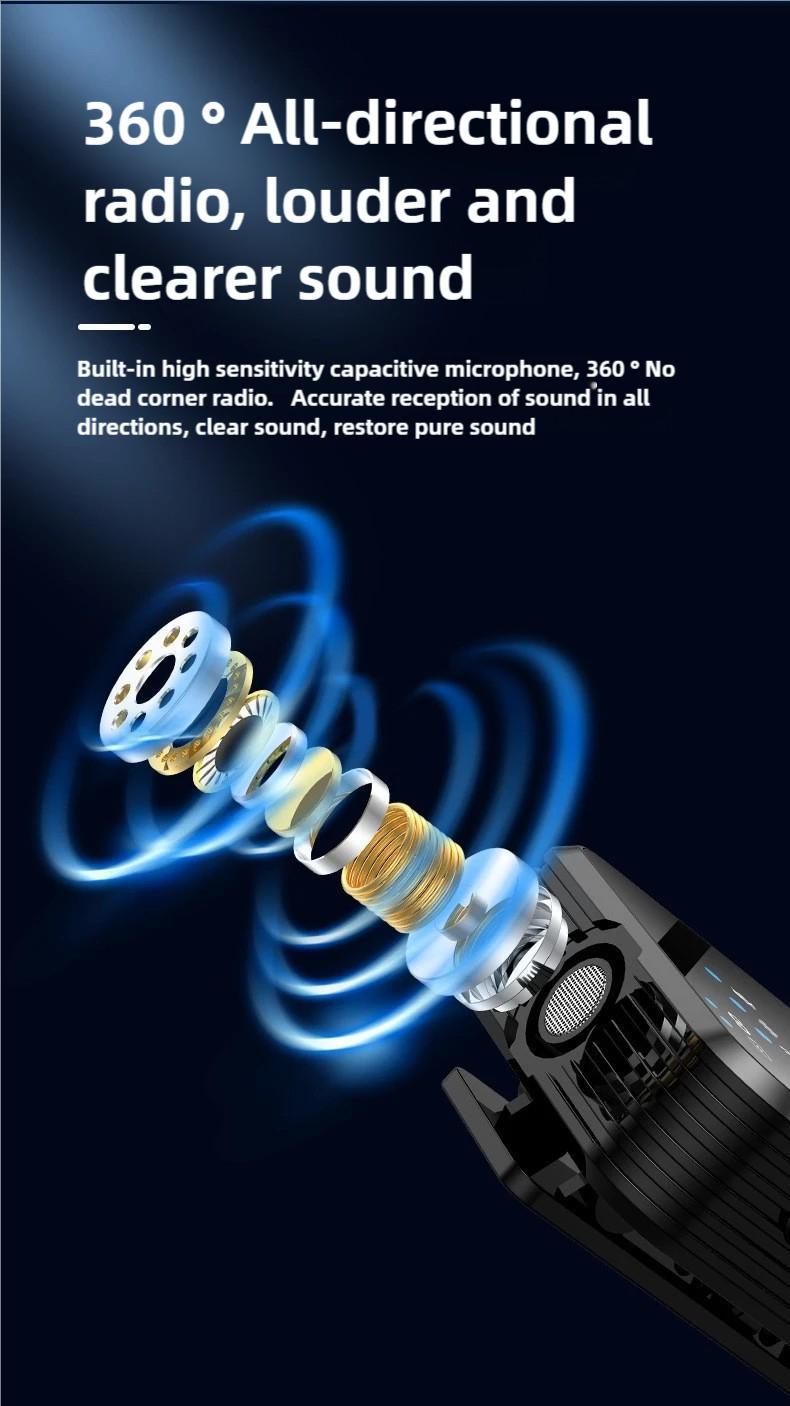 3 in 1 Microphone for iPhone/Android/Camera, Wireless Lavalier Microphone, 328ft Transmission, 18H Battery Life, Mini Microphone for Record Interview, Vlogs, YouTube, Tiktok Smartphone Audio