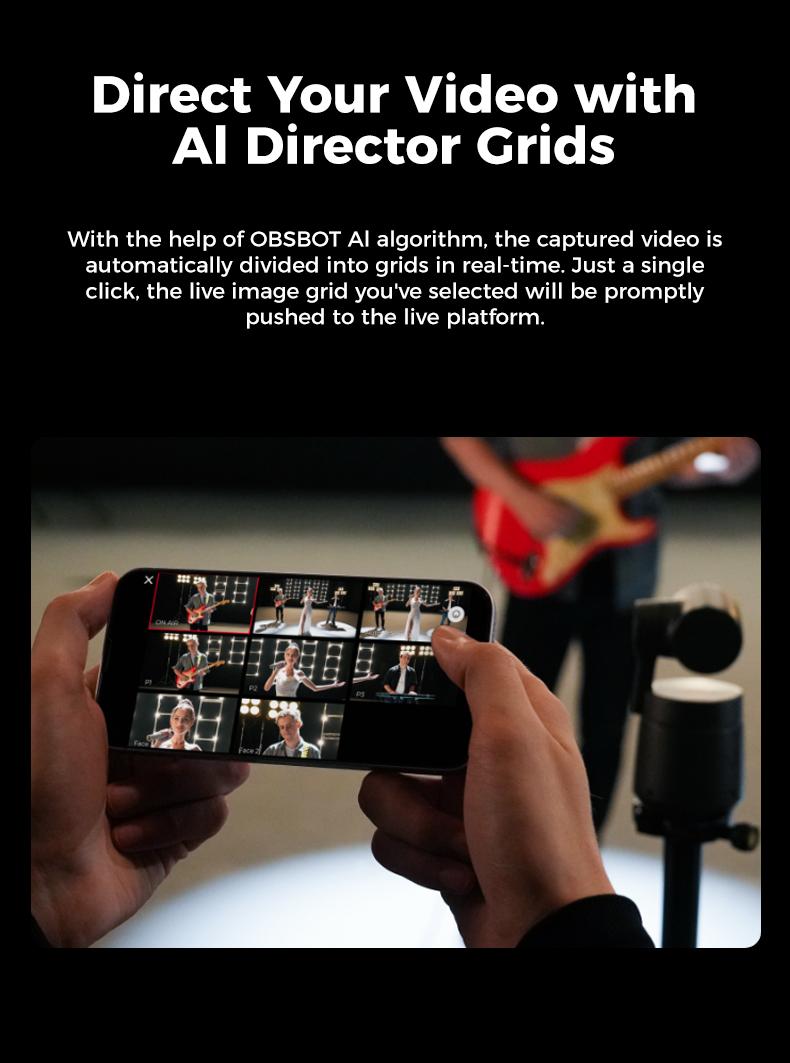 OBSBOT Tail Air - NDI Camera 4K, AI Tracking PTZ Camera