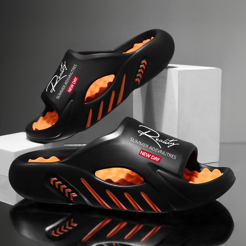 Reality Men's Orthotic Recovery Slides - Arch Support Sport Sandals for Soccer Season - Pain Relief Non-Slip Indoor Outdoor Slippers