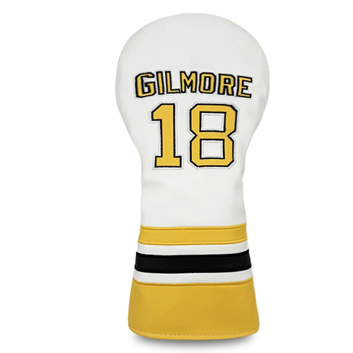 Gilmore 18 Golf Club Headcover, Durable Protective Golf Accessory with Yellow and Black Stripe Design, Suitable for Driver, Fairway Wood, UT, Golf Gear