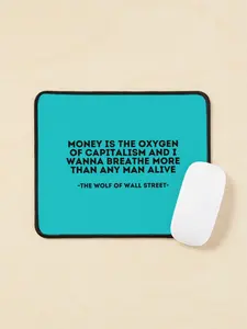 Wolf of Wall Street Quote Mouse Pad “Money Is the Oxygen of Capitalism”, Finance Motivation Desk Mat, Stock Trader Office Desk Pad, Wall Street Movie Fan Gift Workspace Decor