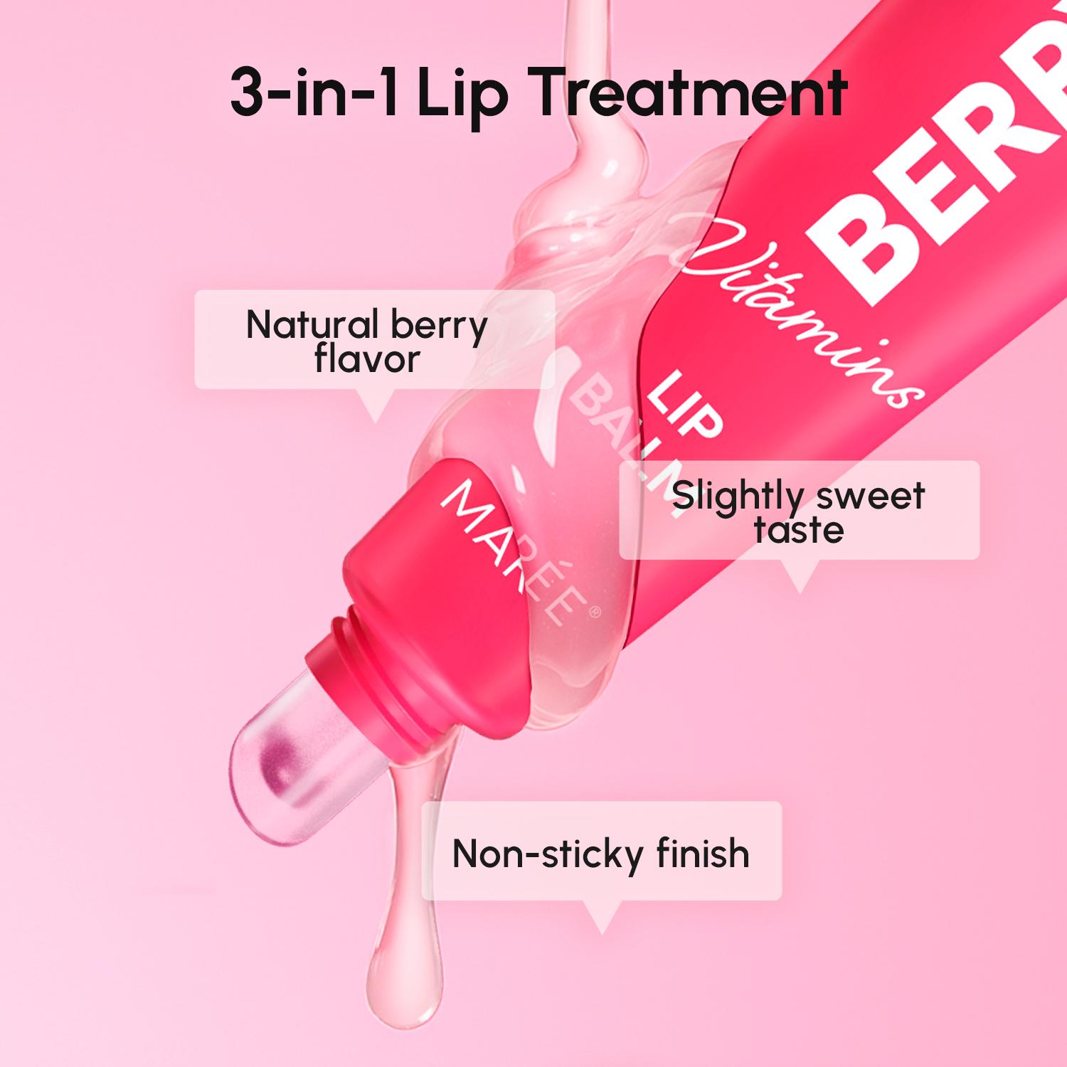 Lip Balm MARÉE 0.5 FL Moisturizing Butter Balm with Peptides Collagen & Shea Butter for Soft Plump Lips 15 ML