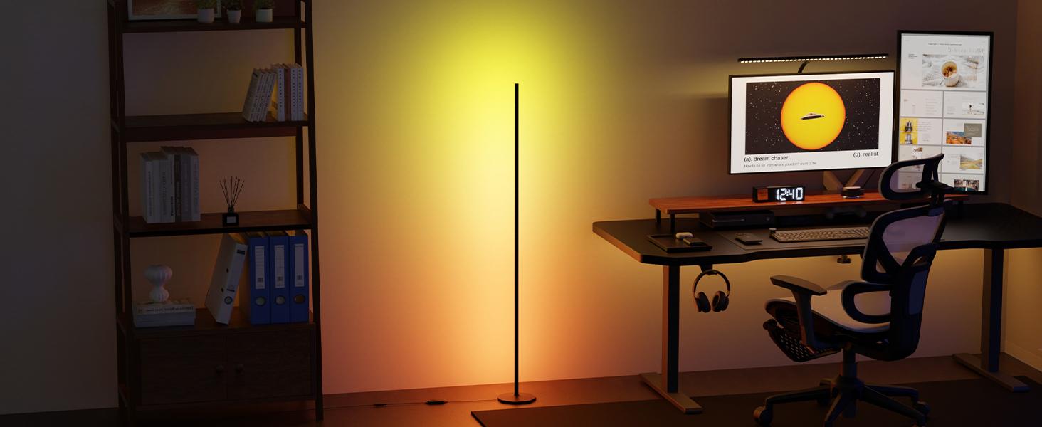 Lepro OE1 AI Smart Floor Lamp, LED RGBW Corner Lamps Compatible with Alexa