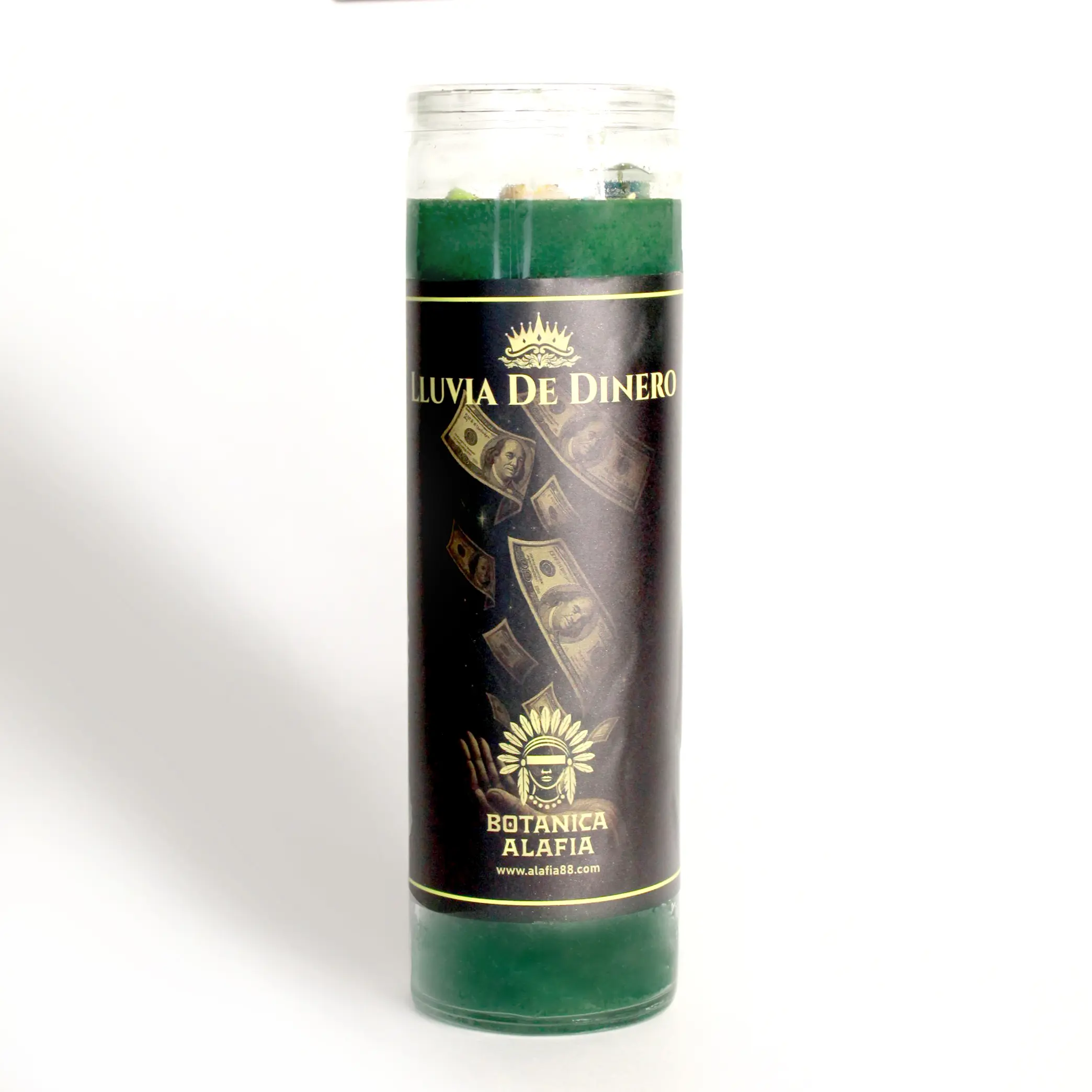 Raining Money Candle – Veladora Aromática LLUVIA DE DINERO (Green Wax) Decoration Financial Abundance
