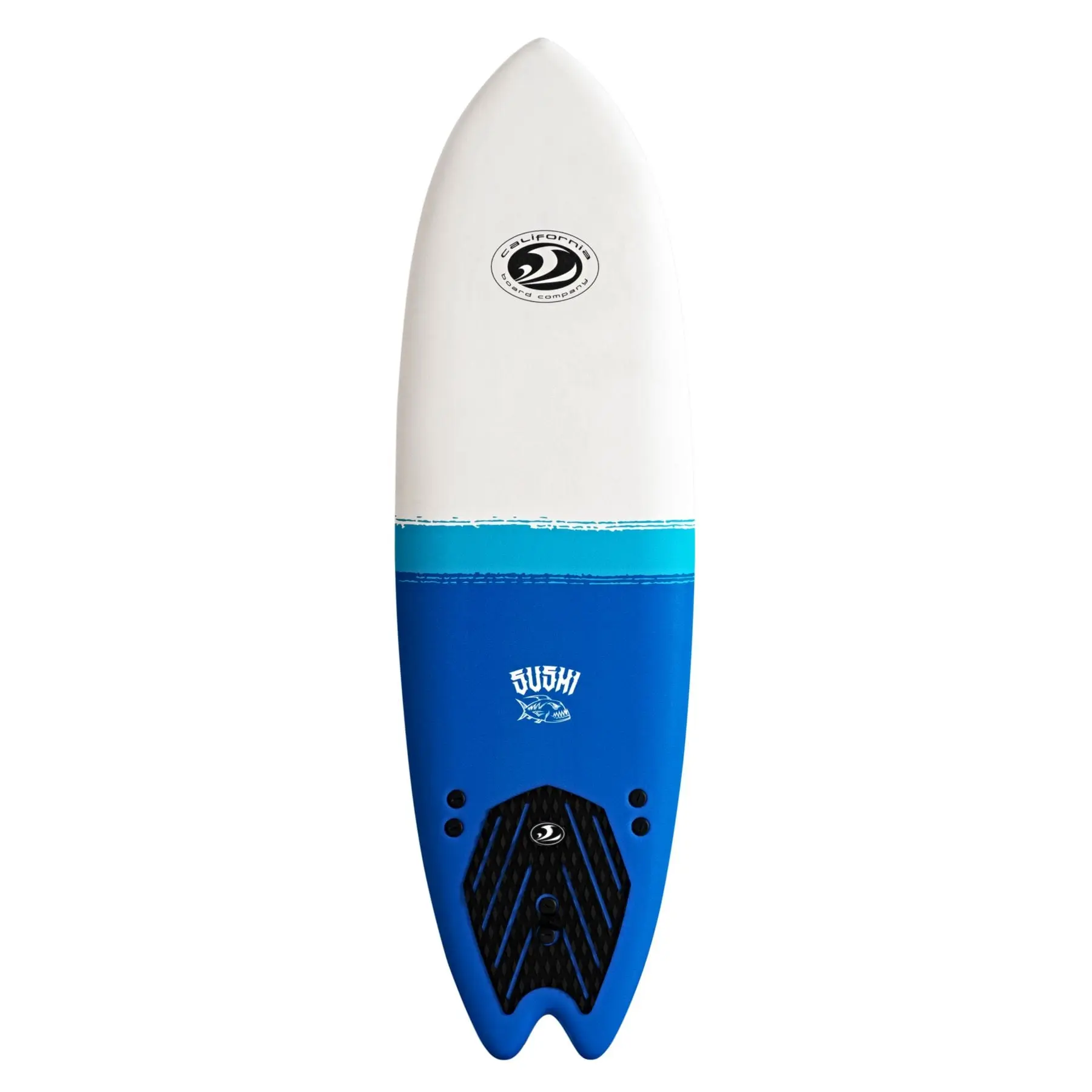 California Board Company (CBC) 183 6 ft. X 2 in. Sushi Soft Surfboard with Traction & Leash