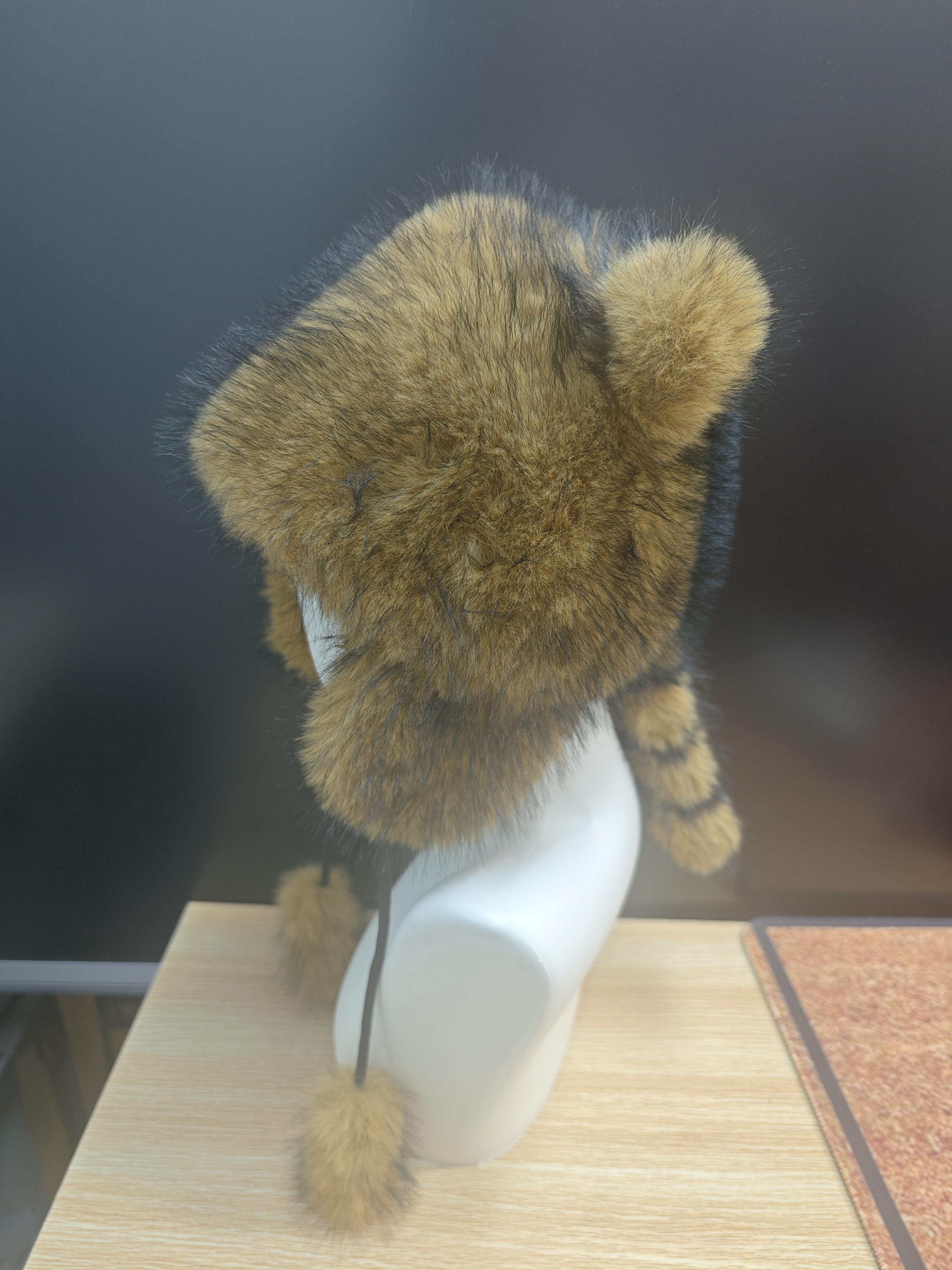 Raccoon Tail Winter Hat with Detachable Fluffy Earmuffs, Y2K Faux Fur Cozy Mood Hat, Hypoallergenic & Machine Washable for Cold Weather, Outdoor Wear, Street Style & Casual Outfits SpringStatements