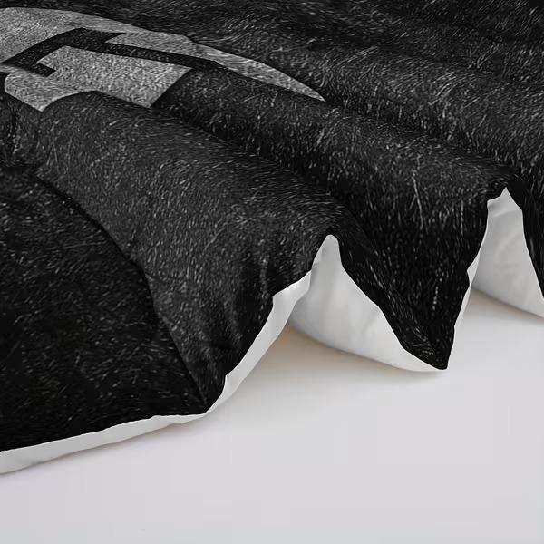 3pcs King & Queen Comforter Set - Black & Grey His & Hers Bedding | 1 Comforter + 2 Pillowcases | Soft, Breathable, Modern Printed Bedding for Bedroom & Dorm Decor