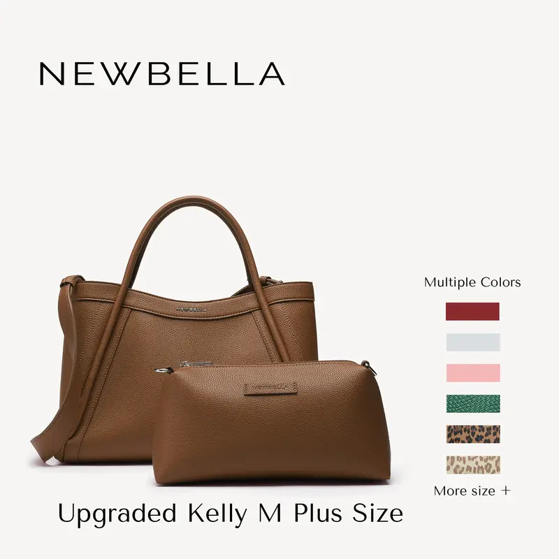 NEWBELLA Kelly M Plus Upgraded Version 2 PCS Set Top Handle Bag,KellyCollection,Kelly L size,crossbody bags ,work ,laptop bags,with Removable Shoulder Strap, Outdoorfun Clutch Purse dealsforyoudays Classic Handbag Tote Handbag,FallFreshness