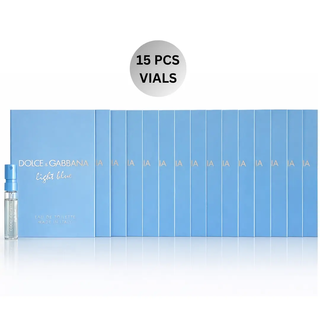 Dolce & Gabbana Light Blue Eau de Toilette For Women 15 piece vial pack (1.5 ml / 0.05 oz each),