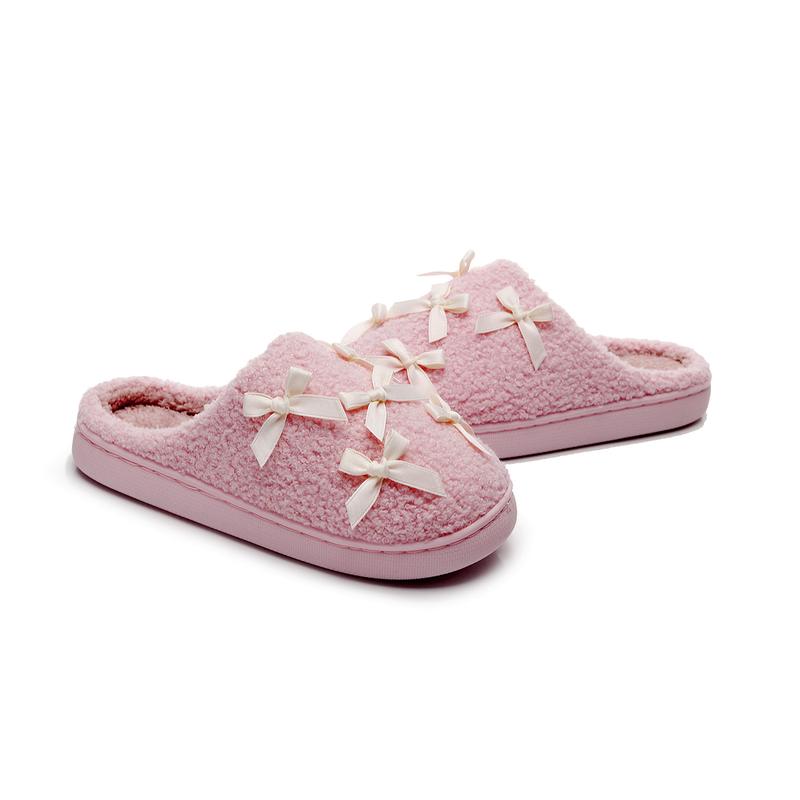 Slippers for Women Cotton Plush Soft Bowknot Memory Foam House Shoes Comfortable & Cozy Indoor Footwear Slippers for Women Cotton Plush Soft Bowknot Memory Foam House Shoes Comfortable & Cozy Indoor Footwear