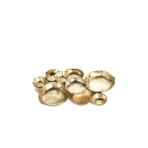 The Favorites Cluster Of Nine Round Serving Bowls in Gold