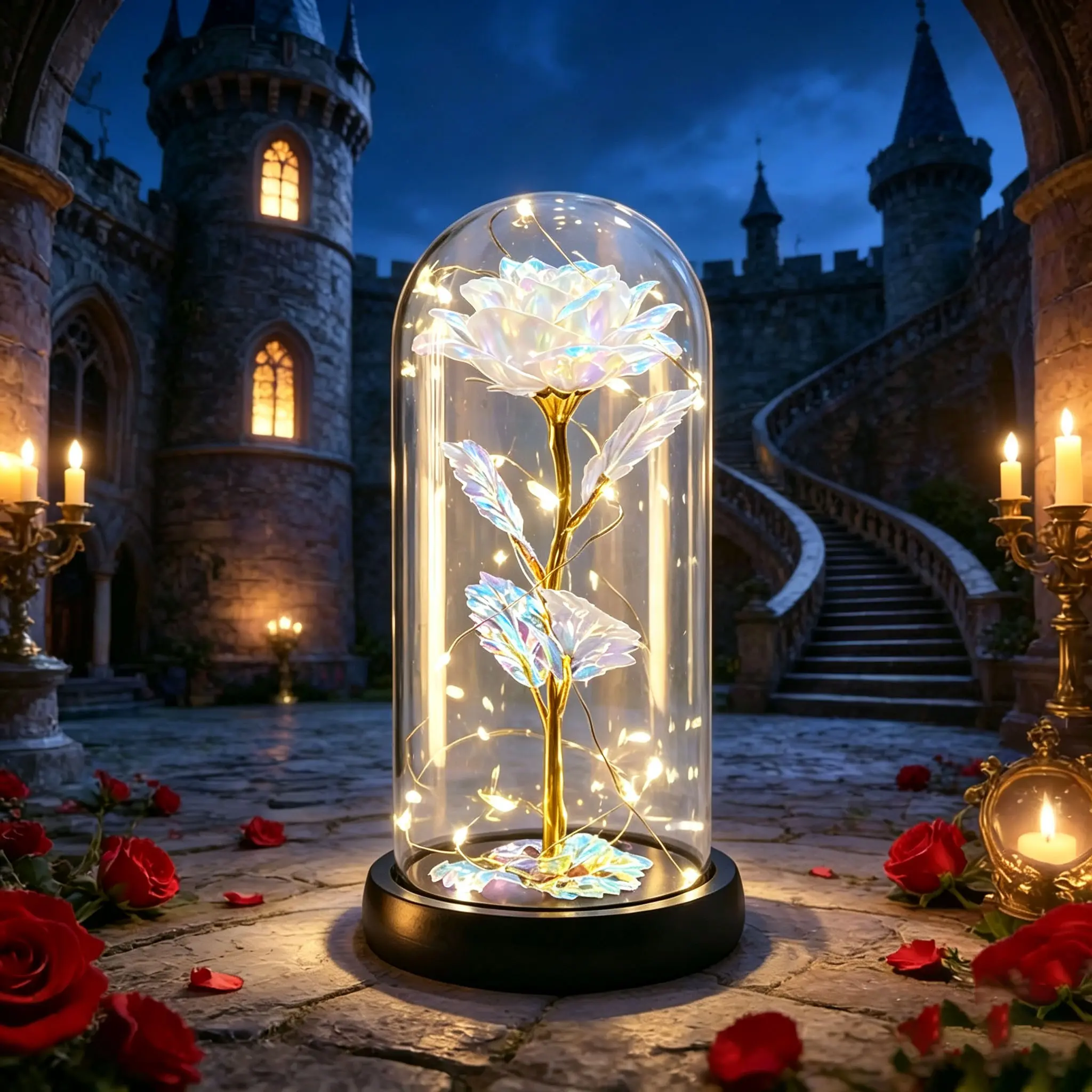 Gifts LED Everlasting Rose Eternal Flower,Romantic Creative Gifts for Women-Valentine's,Day, Mother's Day, Birthday, Memorable Dates Graduation luxury valentines Gifts for Her Anniversary gift for wife daughter Surprise Idea for LOVE(Multicolor)