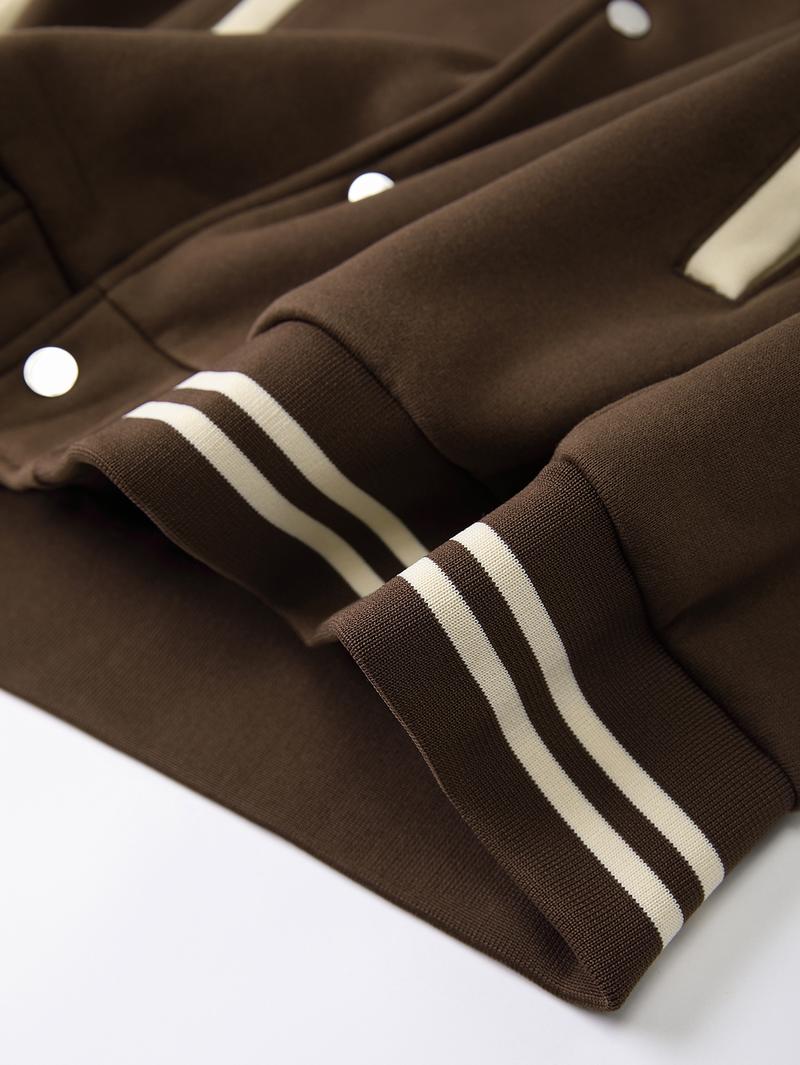 Men's Baseball Jacket Polyester Durable Wind-Resistant Orange & Apricot Colorblock Money, BOY, Rabbit, "$" Graphic Varsity Coat Y2K Vintage Retro Classic Old-School Casual Sports SWAG Streetwear Light Fleece-Lined Winter Jacket Trendy Gift for Boyfriend