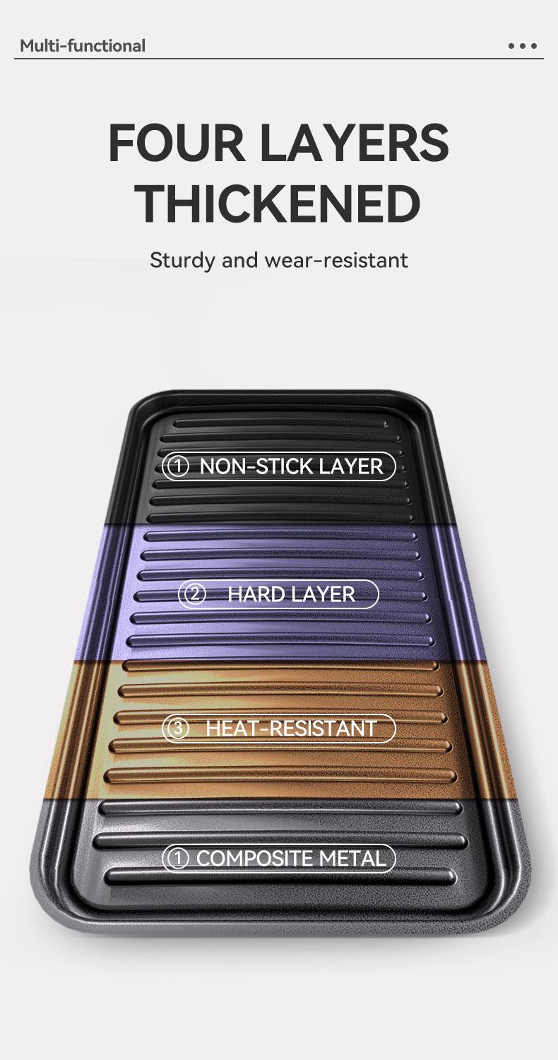 TANLOOK 1500W Electric Korean BBQ indoor Grill – Smokeless Non-Stick Grill with Removable Plates & Temp Control, Compact All-Purpose Tabletop Griddle, with Clip & Brush