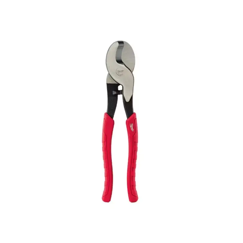 MILWAUKEE Beveled Jaw Cable Cutting Pliers, 10In., Comfort Grip, Aluminum, Rust Resistant, 2/0 Copper Max Capacity, 4/0 Aluminum Max Capacity, Mechanic Hand Tool (Model 48-22-6104)