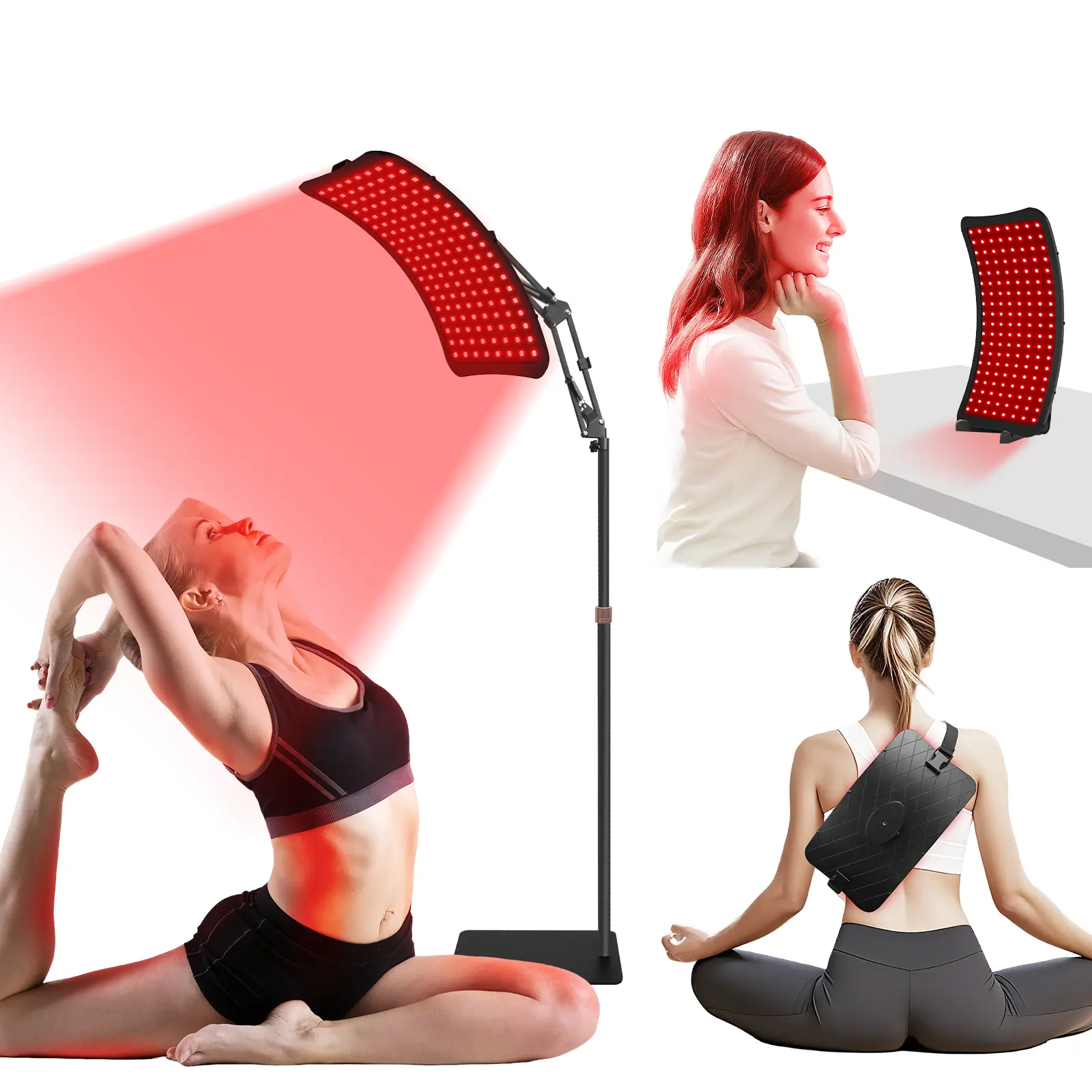 Red Light Therapy Lamp for Face & Body 152 LEDs 660nm & 850nm Infrared 3-in-1 redlight therapy device Panel for Skin Care Pain Relief Muscle Recovery with 4 Modes 5 Brightness Levels & 6 Timer Settings