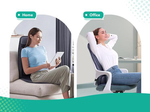 Snailax Massage Cushion with Heat - Memory Foam Neck and Lumbar Support, 10 Vibration Motors for Back and Chair Adjustable Gift Snailax Massage Cushion with Heat - Memory Foam Neck and Lumbar Support, 10 Vibration Motors for Back and Chair Adjustable Gift