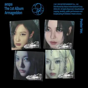 Aespa - Armageddon - Poster Version - Random Cover - incl. Postcard, Sticker, Folded Poster, Photocard  [COMPACT DISC - CD] Postcard, Photo Book, Photos, Poster