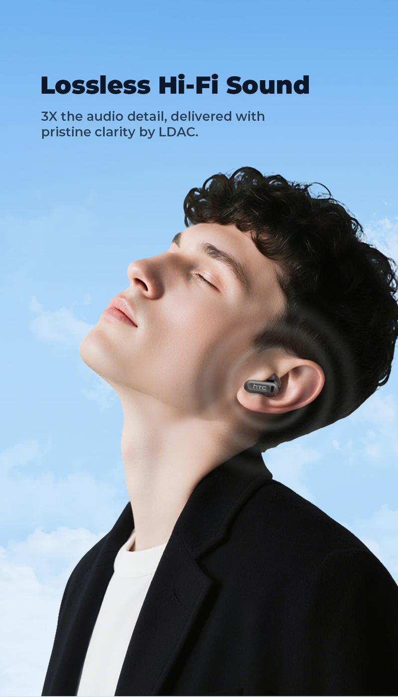 ”Khaby Lame“hTC NE20 AI Translation Wireless Earbuds,Translator 134 Languages Bluetooth Headphones,LCD Full Color Display Screen Charging Case Ear Buds with MIC