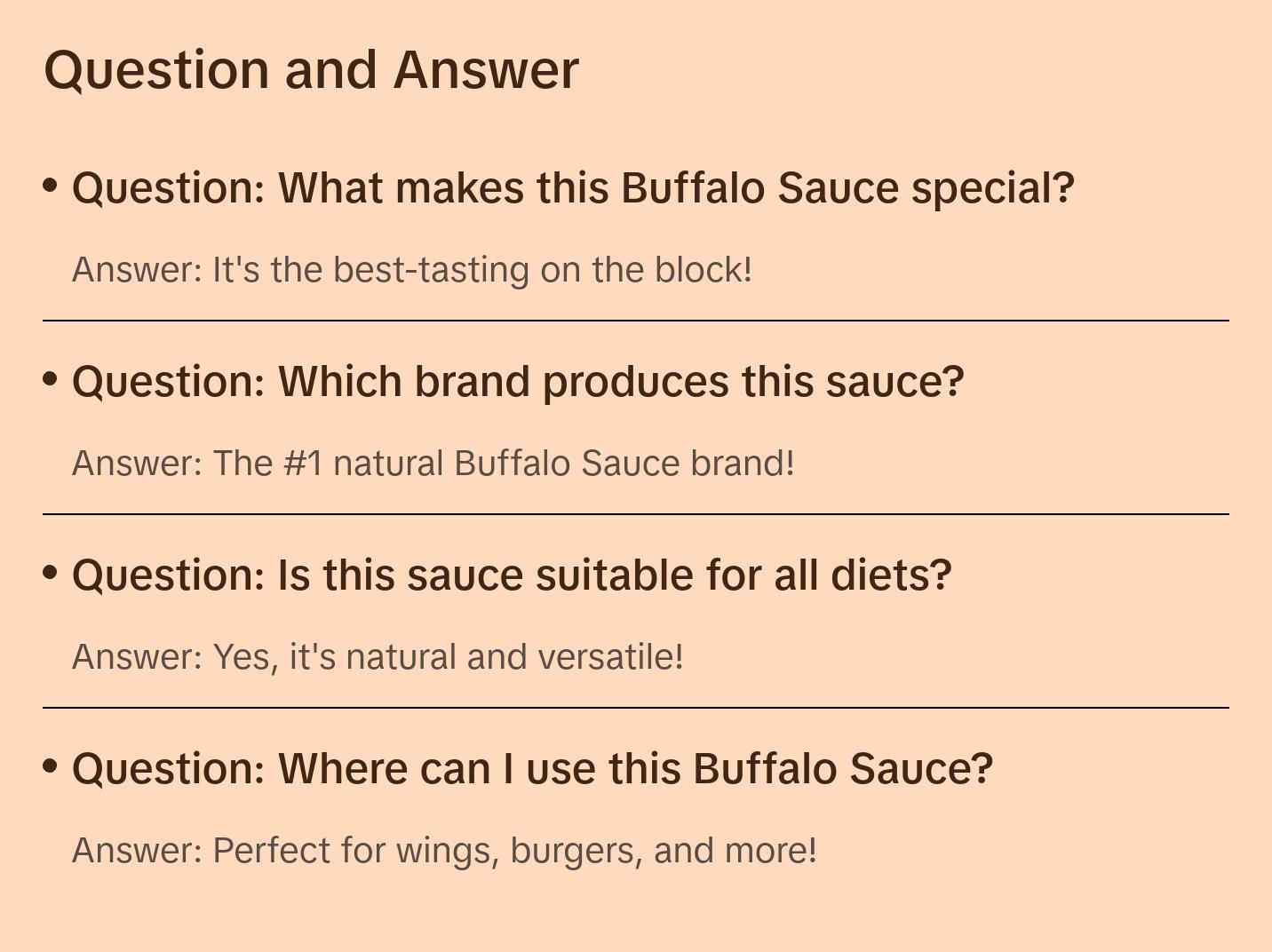 Original Buffalo Sauce