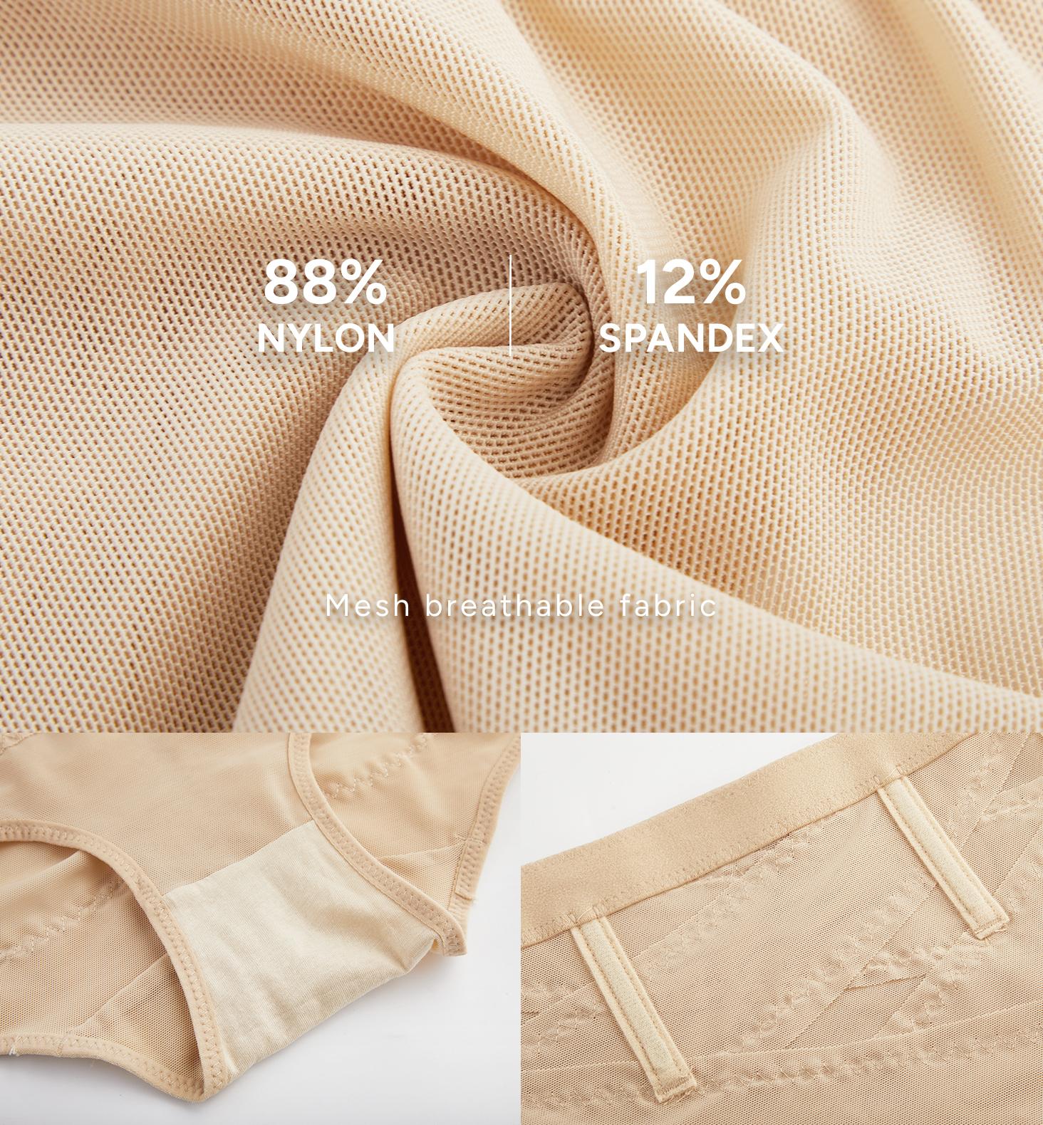 Nebility Women's 2-Piece Shapewear Set,Breathable Mesh Top & High Waist Shorts, Minimalist Comfort, Basic Black, Set of 2,Tummy Control Bbl Womenswear body shapewear Compression Black、Beige