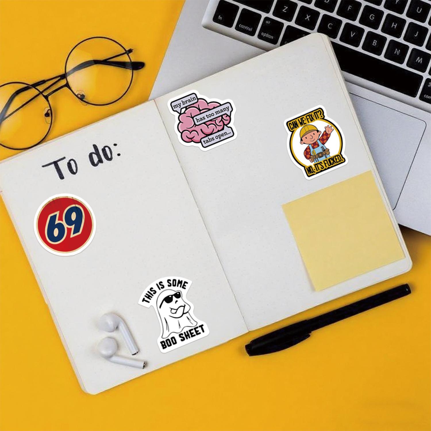 130pcs Funny Stickers for Adults, Prank Meme (Dirty) Hilarious Sticker Pack for Laptop, Hard Hat, Work, Water Bottles, Computers, Vinyl Waterproof Decals (130)