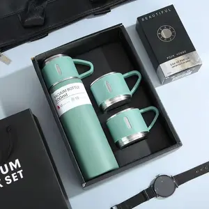 1PC Three-Layer Insulated 304 Stainless Steel Lidless Portable Cup, Large Capacity with Temperature Gauge for Hot & Cold Drinks, Leak-Proof Durable Water Bottle for Outdoor Fitness Travel,  Ideal Christmas Gift for Men Women，hydration tumbler