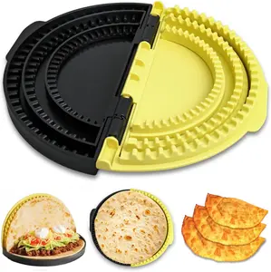 Tortilla Sealer Crimper Press for 6”- 8”- 10” Inch Wraps 3 in 1 Tortilla Sealer Tool for Burritos, Quesadillas, Tacos & Calzones Easy-Press Design, BPA-Free, Dishwasher Friendly