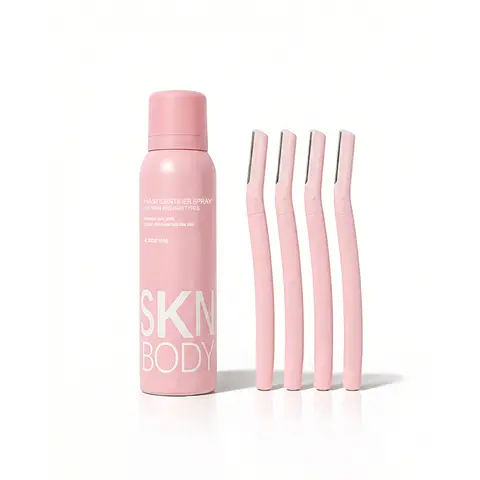 SKNBODY Hair Identifier Spray & Dermaplaning Razor Set – Facial Hair Removal Kit for Peach Fuzz, Smooth & Radiant Skin, Gentle Face Spray, Comfort Cosmetic Body Care