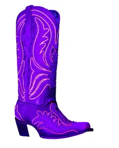 Corral Women's Studded Neon Blacklight Western Boot Snip Toe - C3970