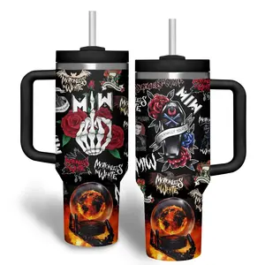 Motionless in White Band Cup 40 oz 20 oz Tumbler With Handle – Rock Fans Insulated Cup