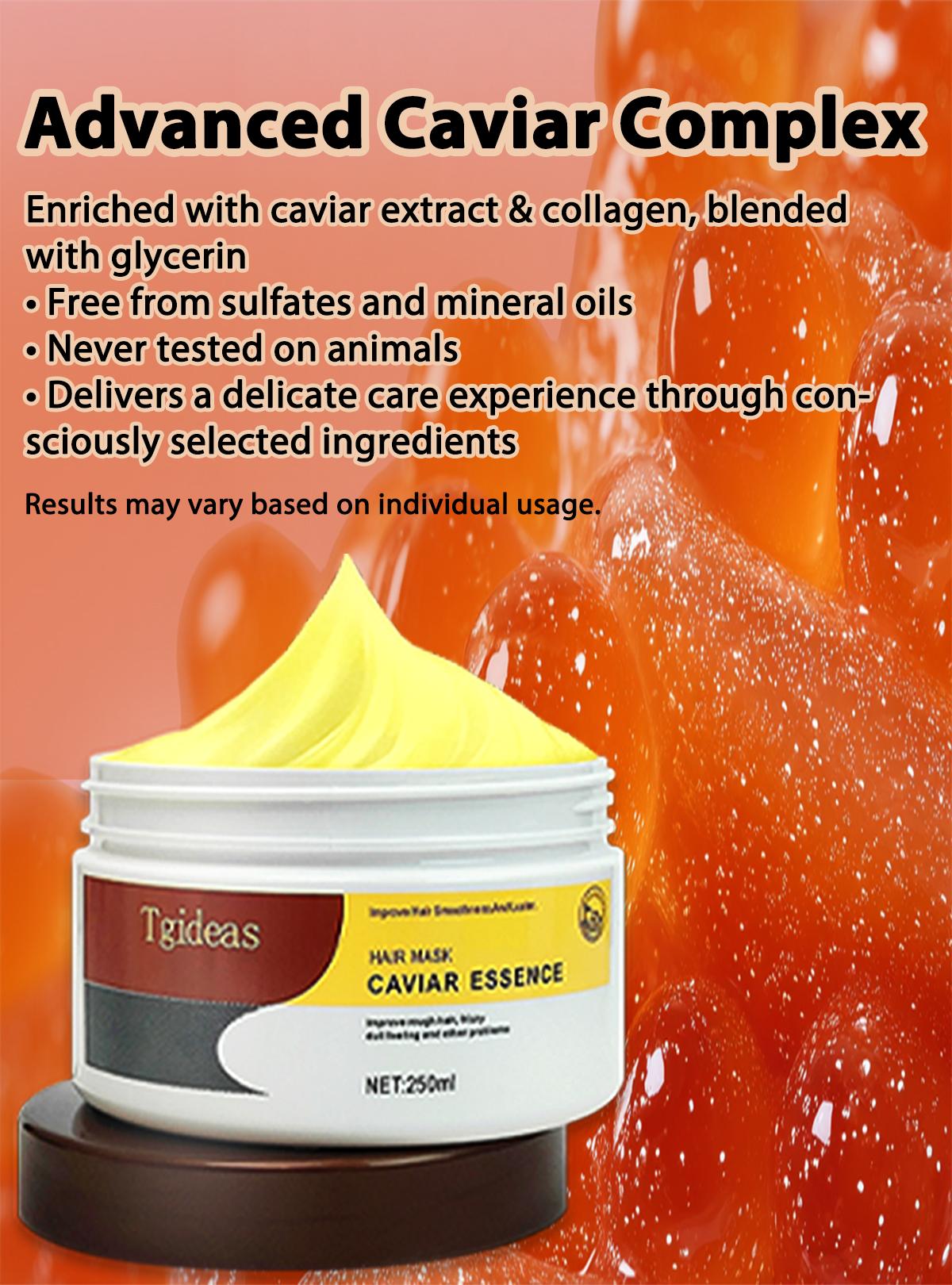 Tgideas Caviar & Rosemary Shampoo - Nourishing & Volumizing, For Oily Hair Care, Boosts Shine & Softness
