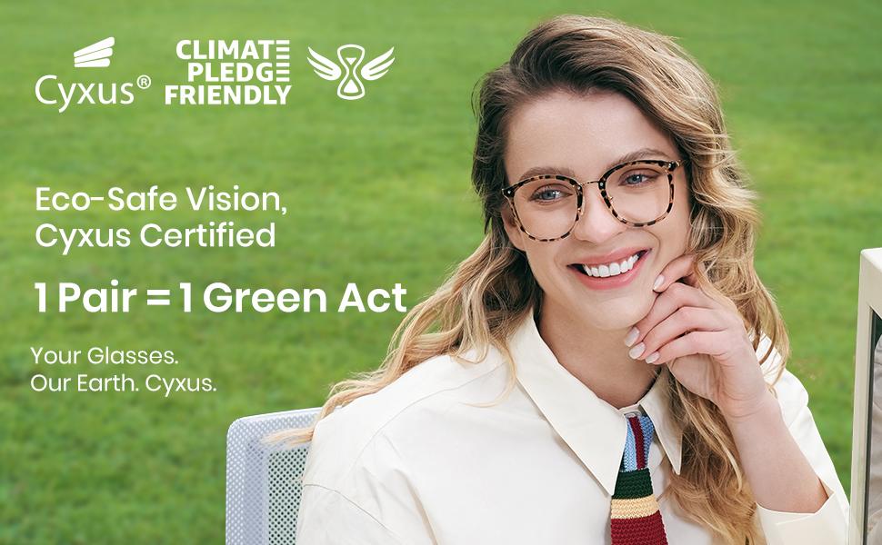 Cyxus Anti Blue Light Glasses for Women-Lightweight Small Face, Nose Friendly for Round Face,Metal Frame TR90,Oversized Cat Eye ,Blue Light Filter,Block harmful rays, Work Office Home Gaming，For Unisex HD High Quality Eyewear Non Prescription - 8169