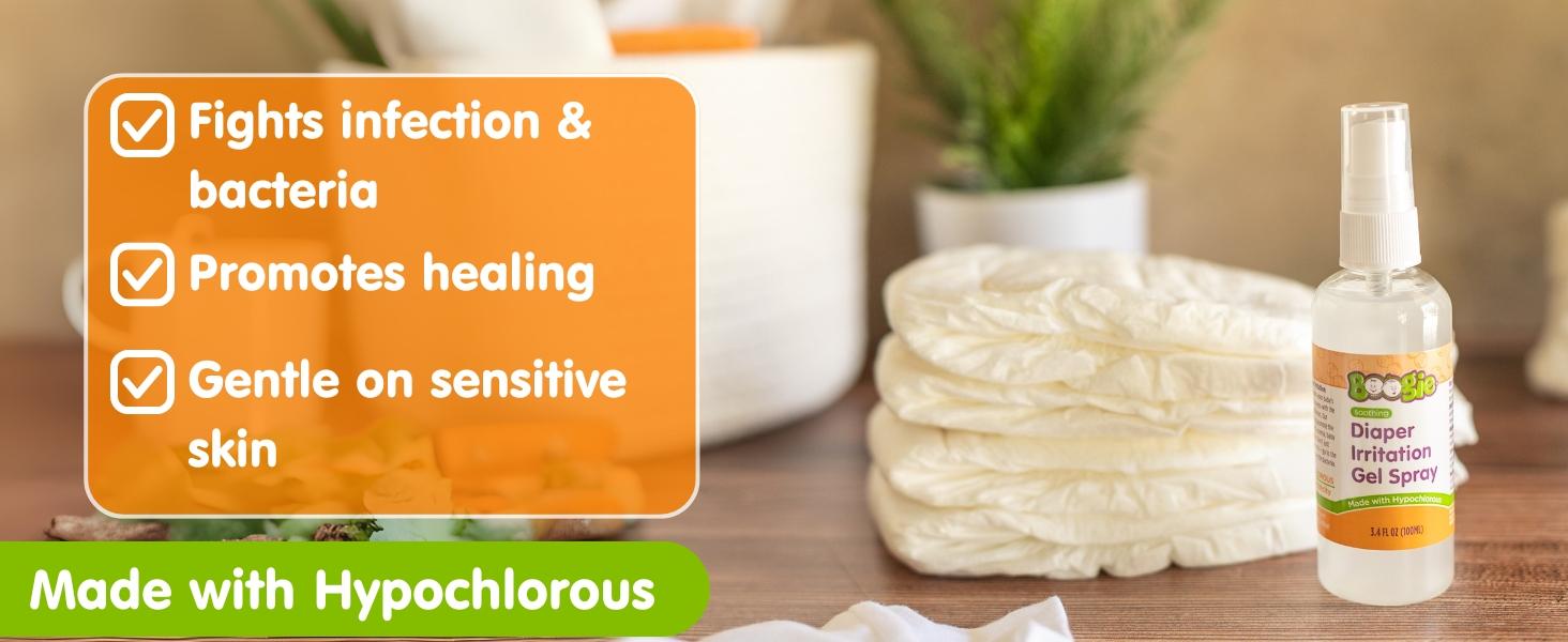 Boogie Diaper Rash Baby Bundle for Newborns, Infants & Toddlers – 25% Zinc Oxide No-Rub, Touch- Free Rash Spray, 40% Zinc Oxide Maximum Strength Paste & Irritation Gel for Sensitive Skin