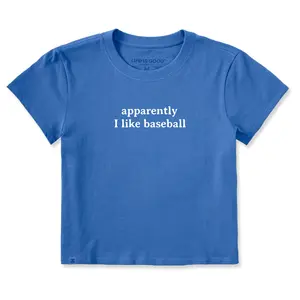 Women's Apparently I Like Baseball Crusher-LITE Shrunken Tee