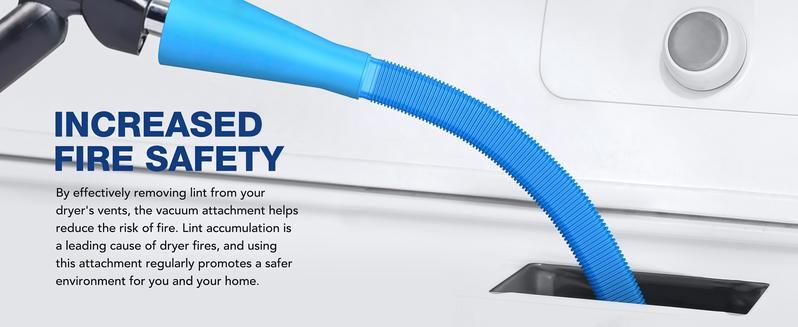 LMMAKE Dryer Vent Cleaner Kit with Flexible Lint Brush Vacuum Attachment for Efficient Deep Cleaning and Fire Prevention Fits Most Vacuums