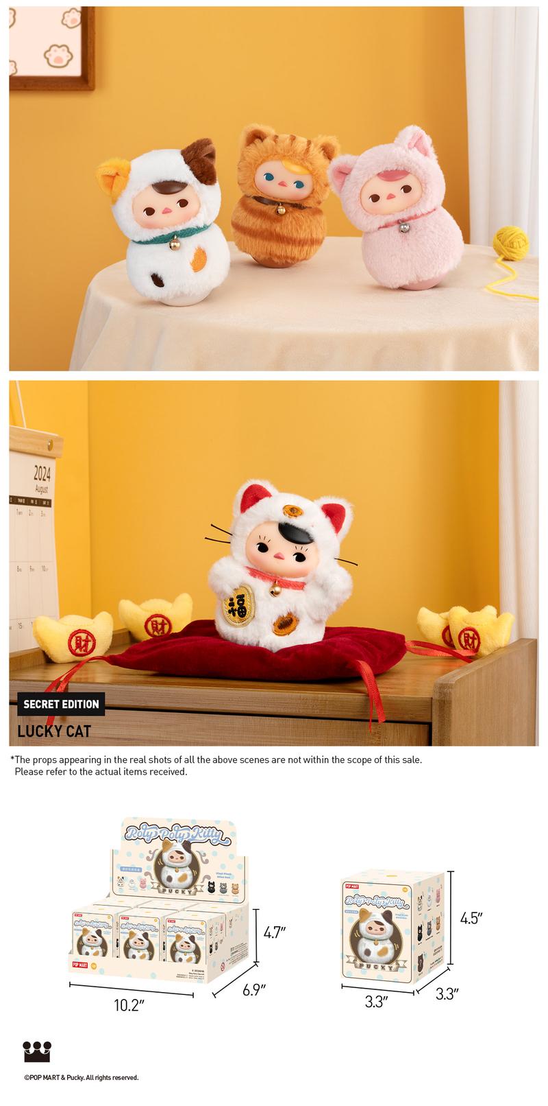 [Spanish]–PUCKY Roly-Poly Kitty Series – Muñeco de Peluche de Vinilo
