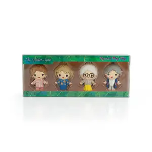 The Golden Girls 4-Piece Foam Figural Backpack Clip Figure Box Set Toynk Exclusive
