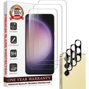 Entronix Clear Screen Protector & Camera Lens Protector Compatible with Galaxy S24 Plus - 6-Piece Combo Durable Protection