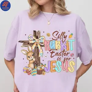 Comfort Colors Silly Rabbit Easter Is For JesusShirt, Easter Coquette Shirt, Coquette Bunny, Retro Christian Easte, Trendy