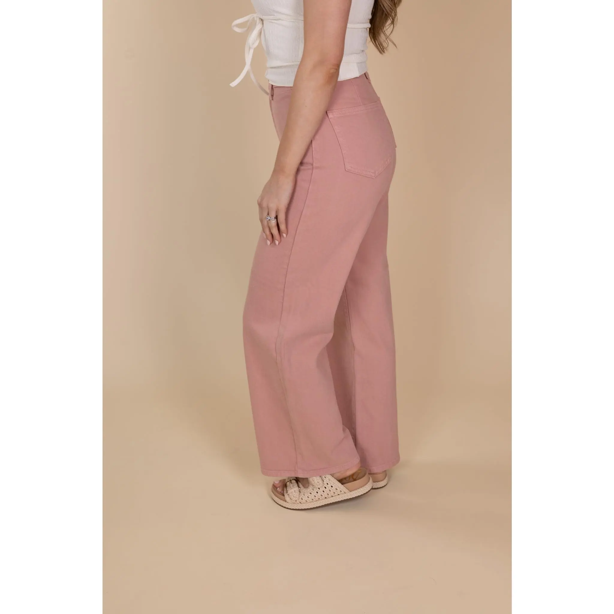 Hallie Wide Leg Denim Pants
