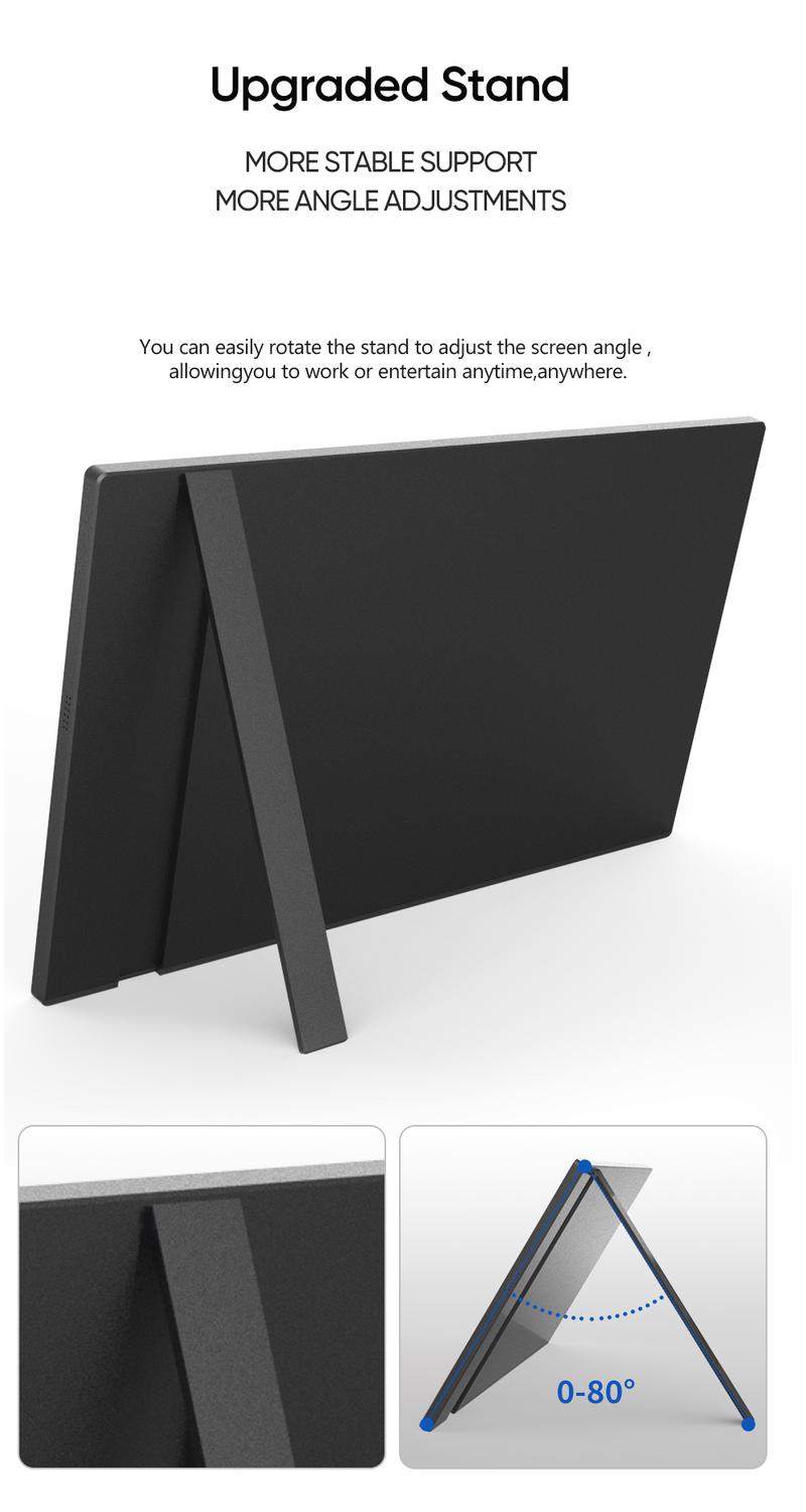 ARZOPA Portable Monitor FHD 1080P Ultra-Slim Portable Laptop Monitor IPS Display for PC MAC Phone Xbox, PS5 - USB C & HDMI Connectivity Remote Work