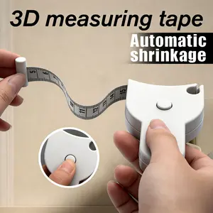 Retractable Soft Tape Measure Transparent Centimeter/Inch Markings, Portable Durable Plastic Body Measuring Tool for Waist & Chest Measurement, Easy to Use, automatic locking ，Perfect  Birthday Gift Set