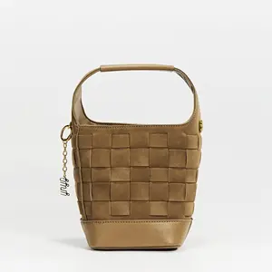 Estrella Brooklyn Suede Bucket Bag – Suede Bucket Silhouette Everyday Shoulder Handbag Minimal Urban Bag