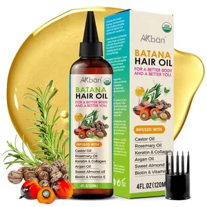 AKban Natural Batana Oil 120ml for Scalp Care & Hair Repair - Boosts Growth, Reduces Loss, Repairs Damage - Pure & Non-Greasy Formula