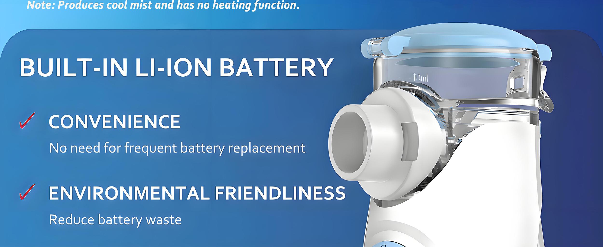 Mayluck Portable Mesh Nebulizer with Auto-Cleaning and Intuitive LED Interface,Handheld Nebulizer for Adults Kids Quiet Operation,Rechargeable Handheld Humidifier for Respiratory Care at Home/Travel