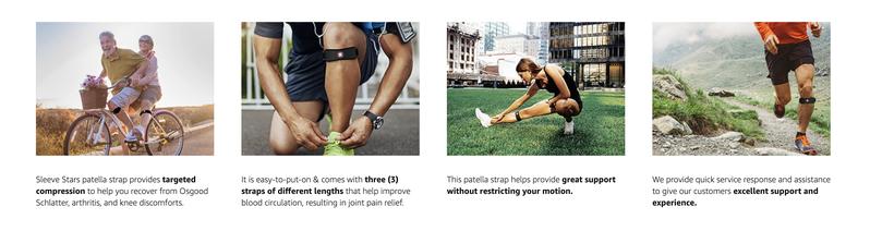 Patellar Strap for Adults' Knee Pain Relief | Adjustable Support for Tendonitis, Running & Full-Range Movement