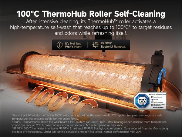 DREAME Aqua10 Ultra Roller Robot Vacuum and Mop & 30,000Pa Suction, Self-Cleaning Dock & Extending Roller Mop, Heat-Washes & Dries, Carpet Protection, AI Camera & LiDAR Avoidance Tech, Voice Control